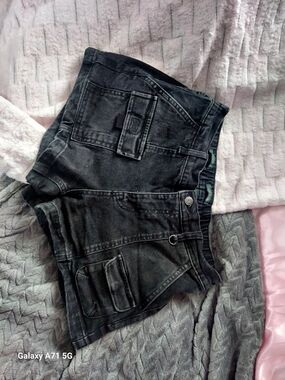 wild fable black denim shorts